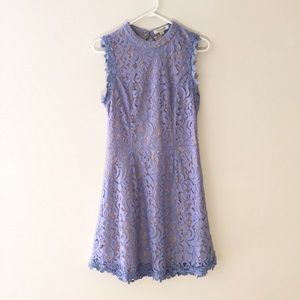 Periwinkle Lace Open Back Dress